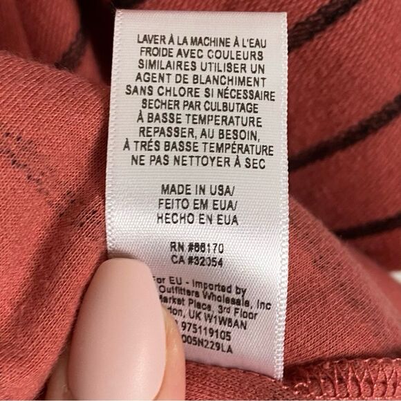 Free People Beach | One Shoulder Pink Striped Beach Dress Size Large - Picture 9 of 9